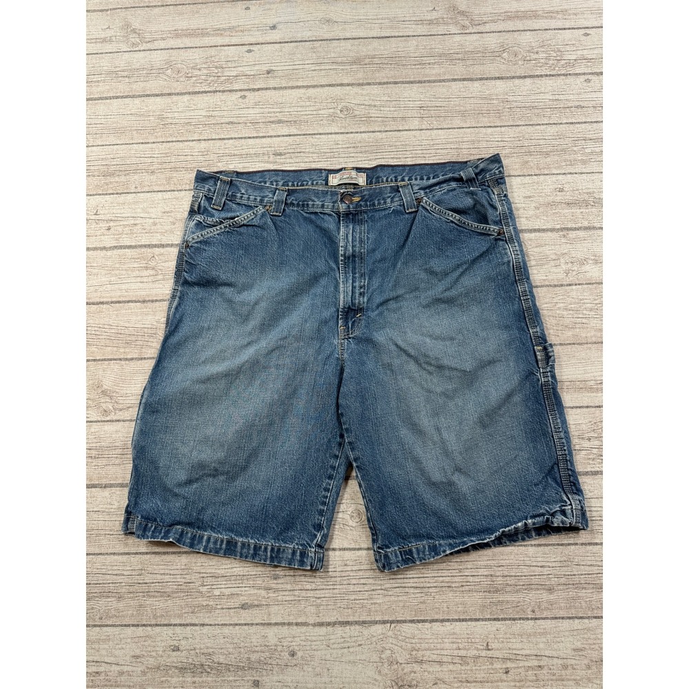 Levi's Carpenter Shorts Men's 40 Blue Denim Mid Rise Cotton Utility Workwear Y2K